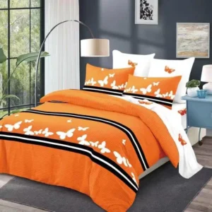 orange bedsheet jandjinterior