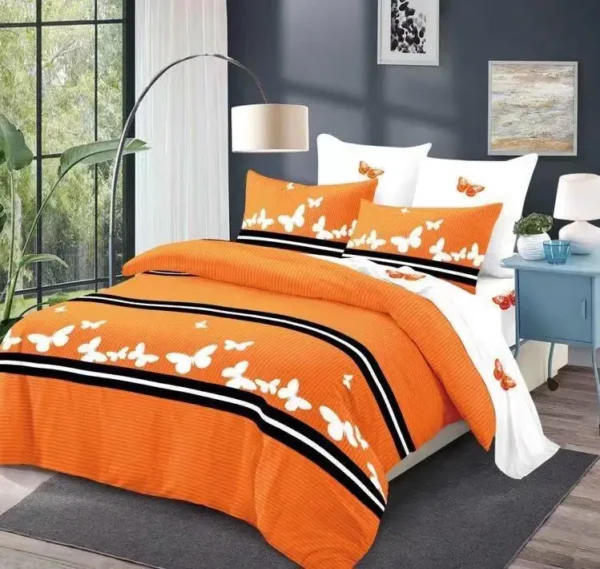 orange bedsheet jandjinterior